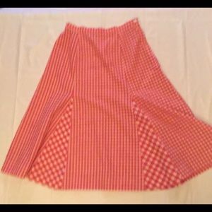 Century of Boston Gingham Red Skirt